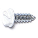 MonsterFastener White Painted Zinc Plated Steel Slotted Hex Washer Head Gutter Screws