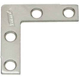 Flat Corner Brace, Stainless Steel, 2 x 3/8-In.