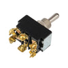 NSI Industries 78230TS Heavy Duty On-off-on Dpdt Bat Toggle Switch - Brass-Nickel