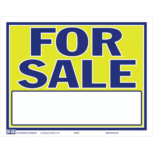 Hy-Ko 9 x 13 in. English for Sale Polystyrene Sign