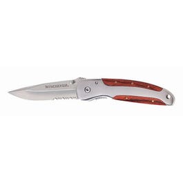 Pocket Knife With Clip, Serrated, 3-In.