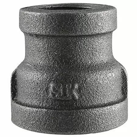 B & K Industries Black Reducing Coupling 150# Malleable Iron Threaded Fittings 1 1/2