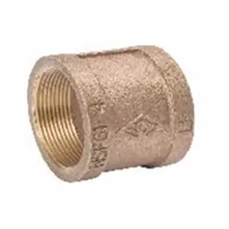 B & K Industries Red Brass Coupling Pipe 1/4