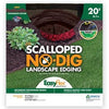 No Dig Edging Kit, Scallop, Embossed Brown, Recycled Plastic, 20-Ft.