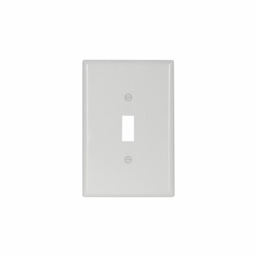 Eaton Cooper Wiring Toggle Wallplate, White 1 Gang