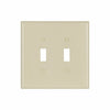 Eaton Cooper Wiring Toggle Wallplate, Ivory 2 Gang