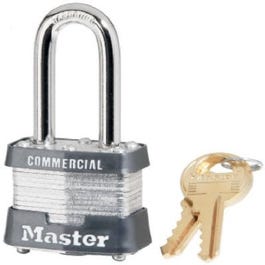 1-1/2 In. Laminated Keyed-Alike Padlock, Long Shackle