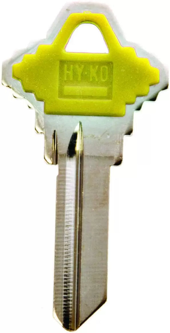 HyKo Key Blank - Schlage Sc1Py Plastic Head (Yellow)