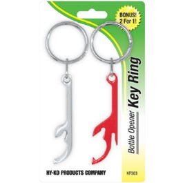 Shark Design Bottle Opener Key Ring, Assorted, 2-Pk.