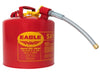 Eagle 5 Gallon, 7/8 Metal Hose, Steel Safety Can for Flammables, Type II, Red - U251S (5 Gallon)