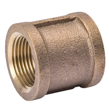 B & K Industries Red Brass Coupling Pipe 3/8