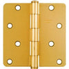 4 x 4-In. Brass Residential Door Hinge