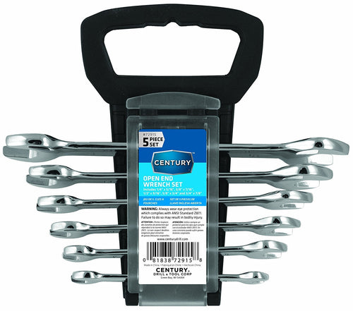 Century Drill And Tool 5 Piece Fractional Open-End Wrench Set