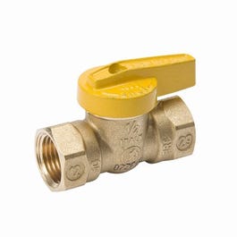 Gas Ball Valve, Brass, 3/8-In.