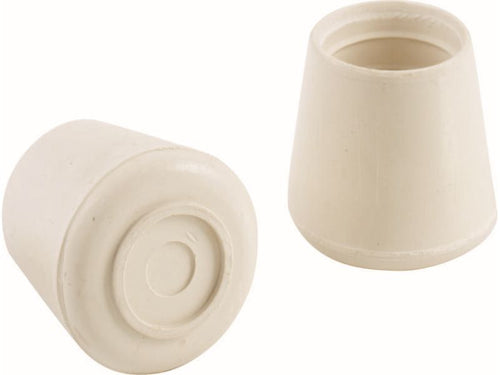 Shepherd Hardware 1-1/2-Inch Inside Diameter Rubber Leg Tips, 2-Pack, White