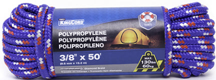 DIAMOND BRAID PROPYL 3/8X50FT ASST