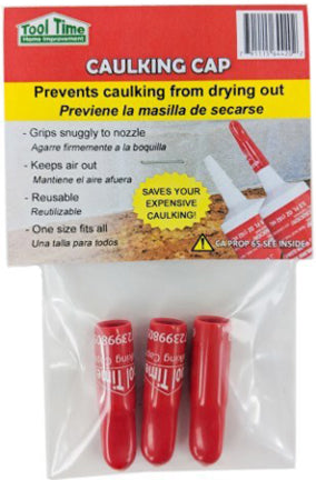 CLK-3 RED CAULKING CAP 1 IN 3PK