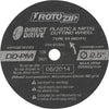 Rotozip Direct Drive 2-1/2 In. 30,000 rpm Plastic and Metal Cutting Wheel