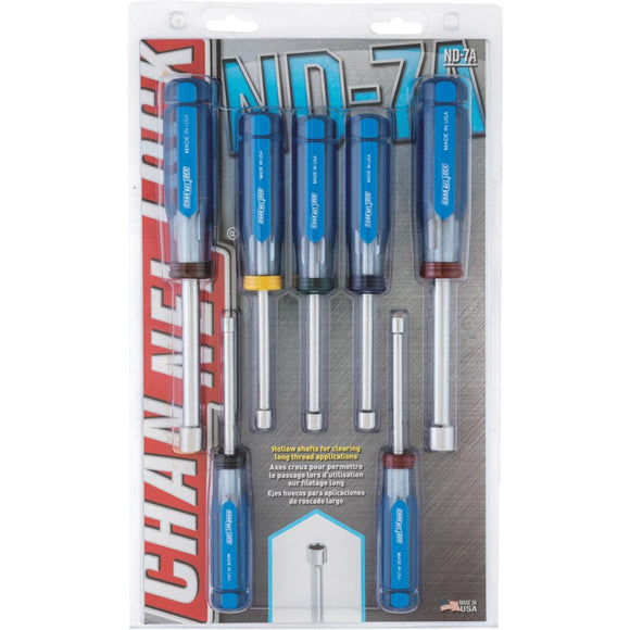 Channellock Standard 3 In. Hollow Shaft Nut Driver Set, 7-Piece