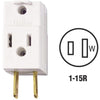 Leviton White 15A 3-Outlet Cube Tap