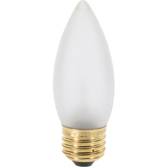 Satco 25W Frosted Soft White Medium B11 Incandescent Torpedo Blunt Tip Light Bulb (2-Pack)