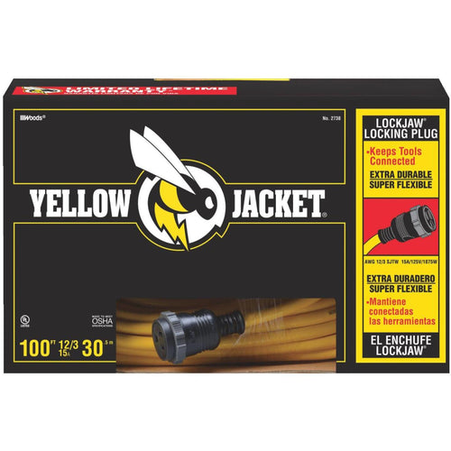 Yellow Jacket Lockjaw 100 Ft. 12/3 Extension Cord