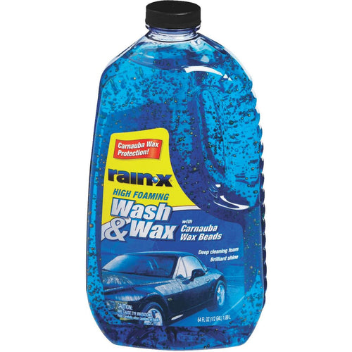 RAIN-X 64 Oz. Liquid High Foaming Car Wash & Wax w/Carnauba Wax