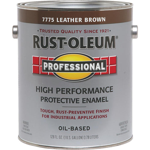 Rust-Oleum Professional Oil Based Gloss Protective Rust Control Enamel, Leather Brown, 1 Gal.