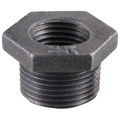 B & K Industries Black Hex Bushing 150# Malleable Iron Threaded Fittings 1/2