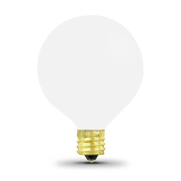 Feit Electric 25-Watt G16 1/2 White Decorative Incandescent