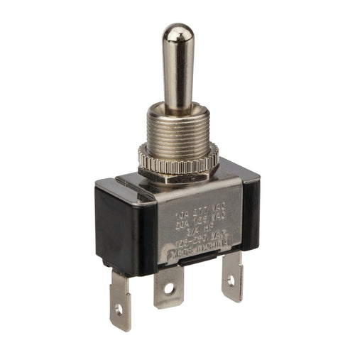 NSI Industries 78070TQ Toggle Switch 1-Pole SPDT On-off-on 20/10 Amp 125/250 Volt AC Brass-Nickel