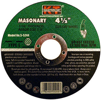 K-T Industries Masonry Cutting Wheel 4.5 X 1/16 X 7/8