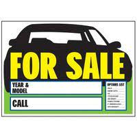 Hy-Ko Products 9 x 14 in. Car for Sale Plastic Signs