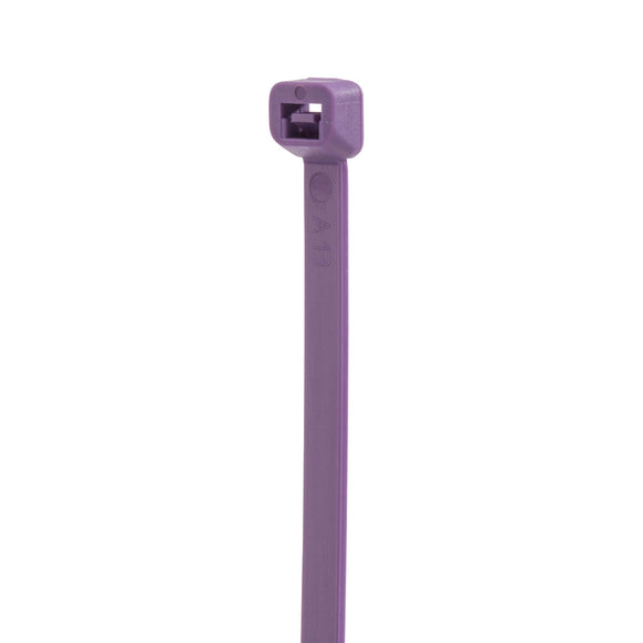 NSI Industries 840-7 Colored 8 in. Purple Cable Ties, 40 lb Tensile Strength - Pack of 100