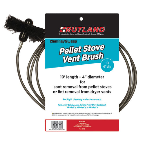 Rutland Chimney Sweep® Pellet Stove Vent Brush with Handle