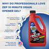 Zep 10 Minute Drain Opener Gel – Dissolves Hair and Clogs – 64 oz