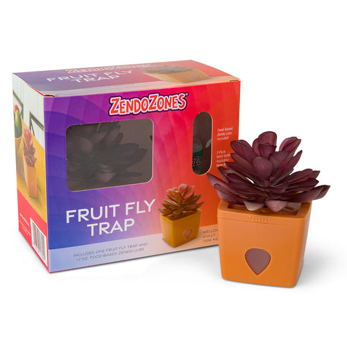 JT Eaton ZendoZones Succulent Fruit Fly Trap – Mellow Molly Design with Terracotta Base