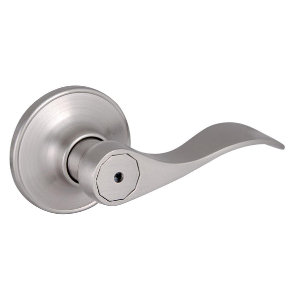 Design House Springdale 2-Way Privacy Door Lever in Satin Nickel, 2-Pack